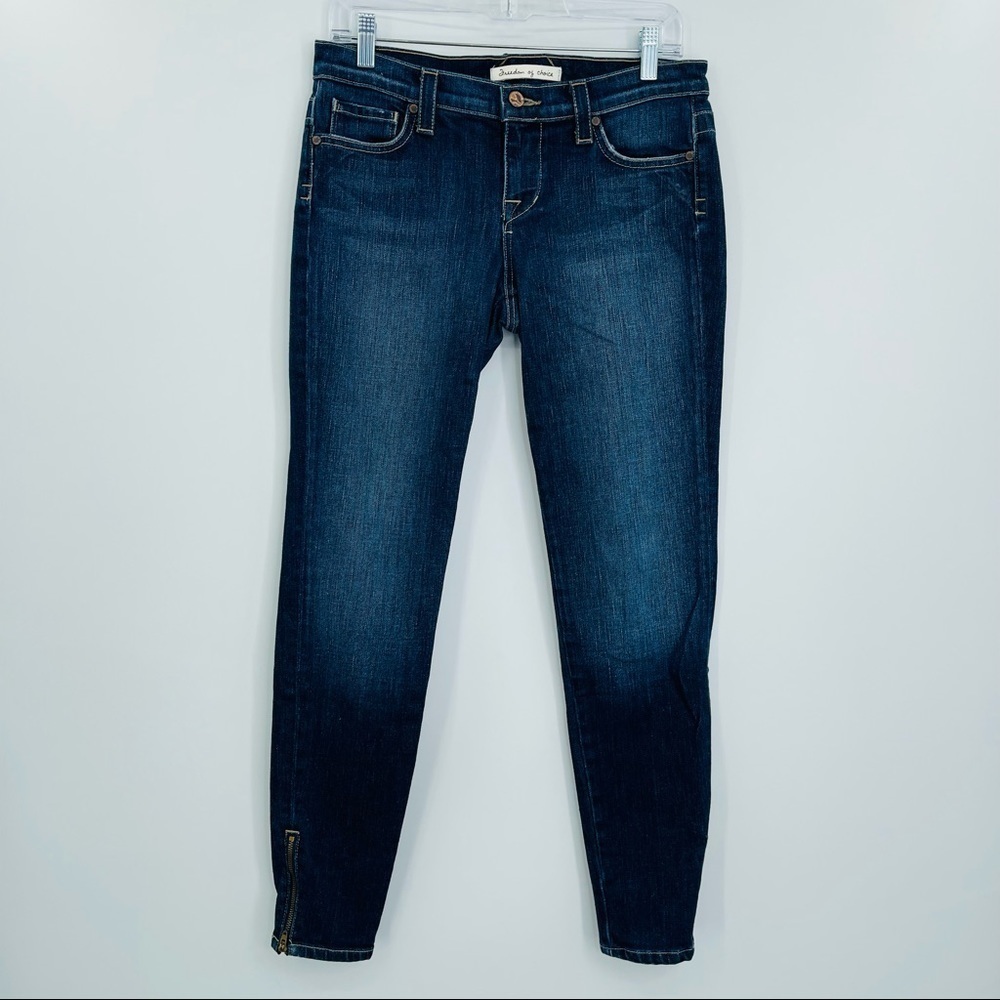 Freedom of choice‎ skinny ankle zip stretch jeans